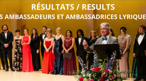 Les résultats du Gala des Jeunes Ambassadeurs et Ambassadrices lyriques 2023